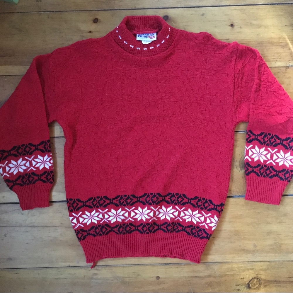 Winter themed vintage snowflake sweater